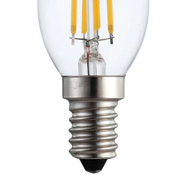 Comprar Bombilla LED Filamento Vela 4W E14 - Luz Decorativa Interior  Temperatura de Color Blanco Cálido - 2700K Compra más y Ahorra con los Pack  UNIDADES