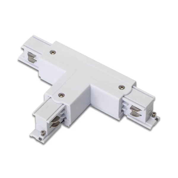 CONECTOR TIPO T PARA CARRIL TRIFÁSICO BLANCO