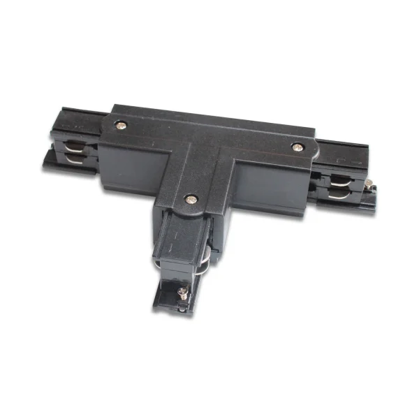 CONECTOR TIPO T PARA CARRIL TRIFÁSICO NEGRO