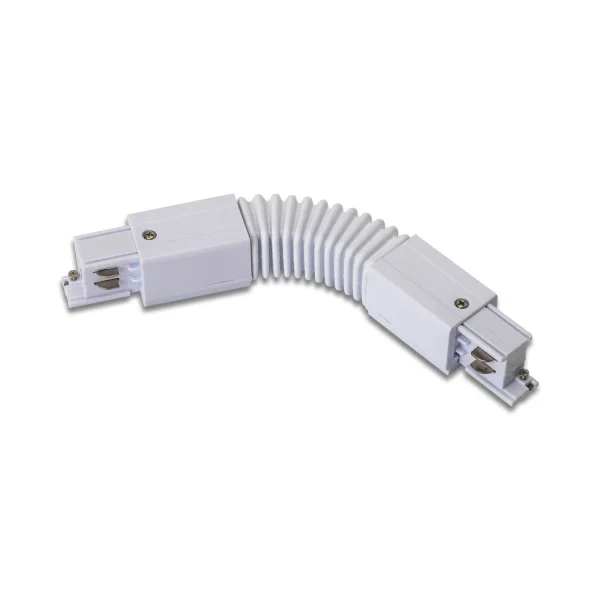 CONECTOR FLEXIBLE PARA CARRIL TRIFÁSICO BLANCO