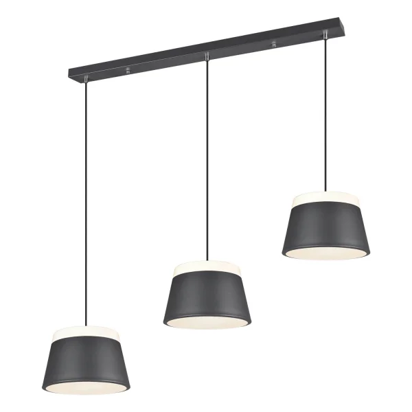 LÁMPARA DE TECHO DUQUESA 3 LUCES METAL NEGRO