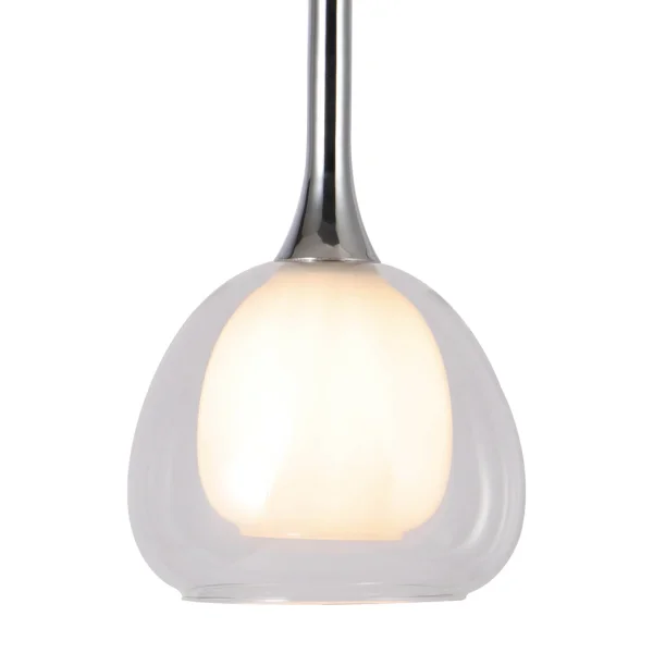 Lámpara De Techo 1 Luz Cristal Exterior Transparente Interior Blanco Ø16,5  Nolina