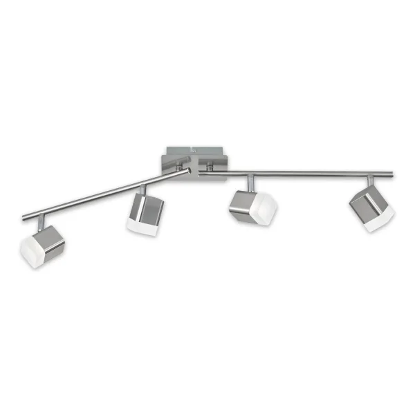 FOCO 4 LUCES LED 4x4 W 3000K METAL NÍQUEL ALPHONSE