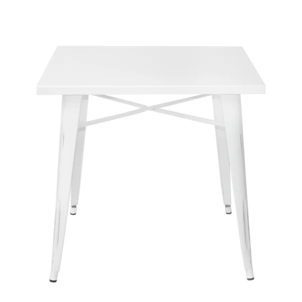 MESA JOSEPHINE METAL BLANCO ENVEJECIDO